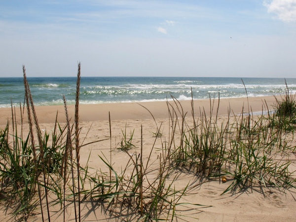 Каролино-Бугаз. Пляж Утро на пляже в Каролино-Бугазе