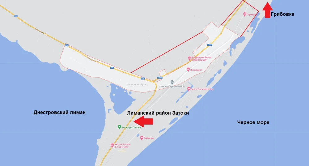 Карта Каролино Бугаза